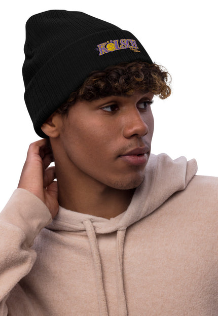 Recycelte Beanie mit Bündchen