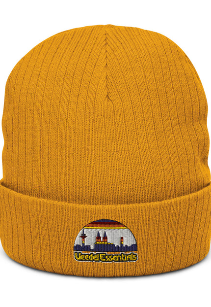 Recycelte Beanie mit Bündchen